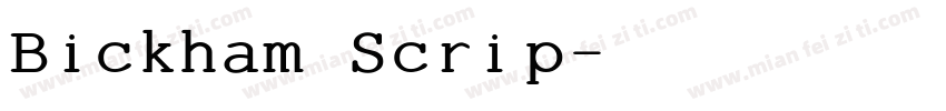 Bickham Scrip字体转换